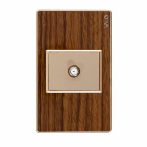 PLACA CON TOMA DE TELEVISION  COLOR MADERA