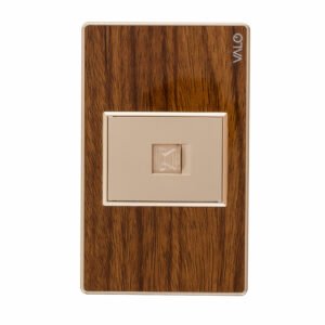 PLACA CON TOMA DE TELEFONO COLOR MADERA