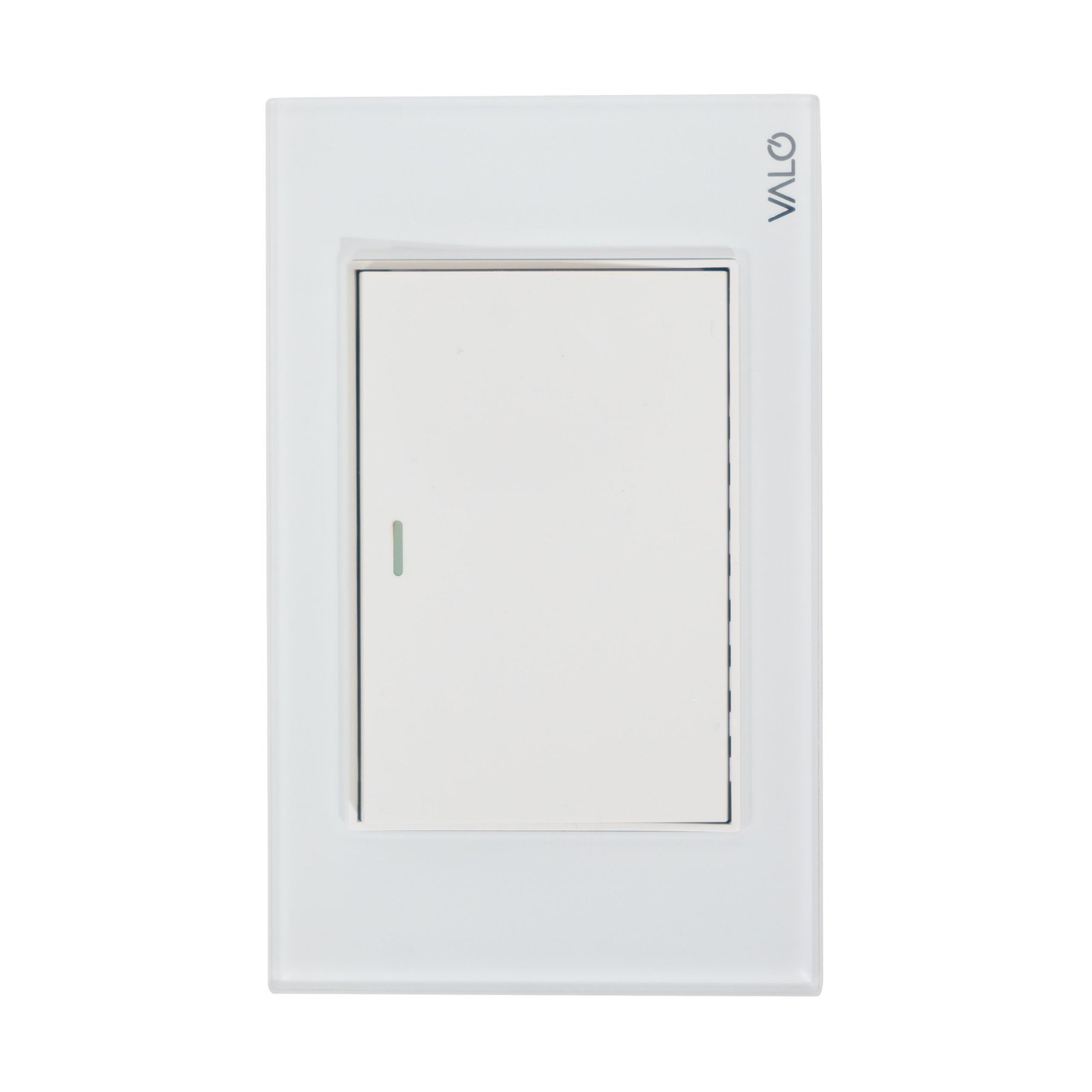 PLACA CON 1 INTERRUPTOR DE ESCALERA DE 3 MODULOS  COLOR BLANCO