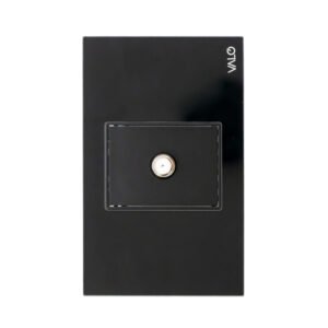 PLACA CON TOMA DE TELEVISION COLOR NEGRO