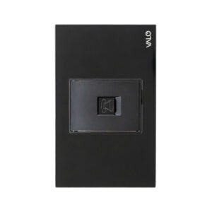 PLACA CON TOMA DE TELEFONO COLOR NEGRO