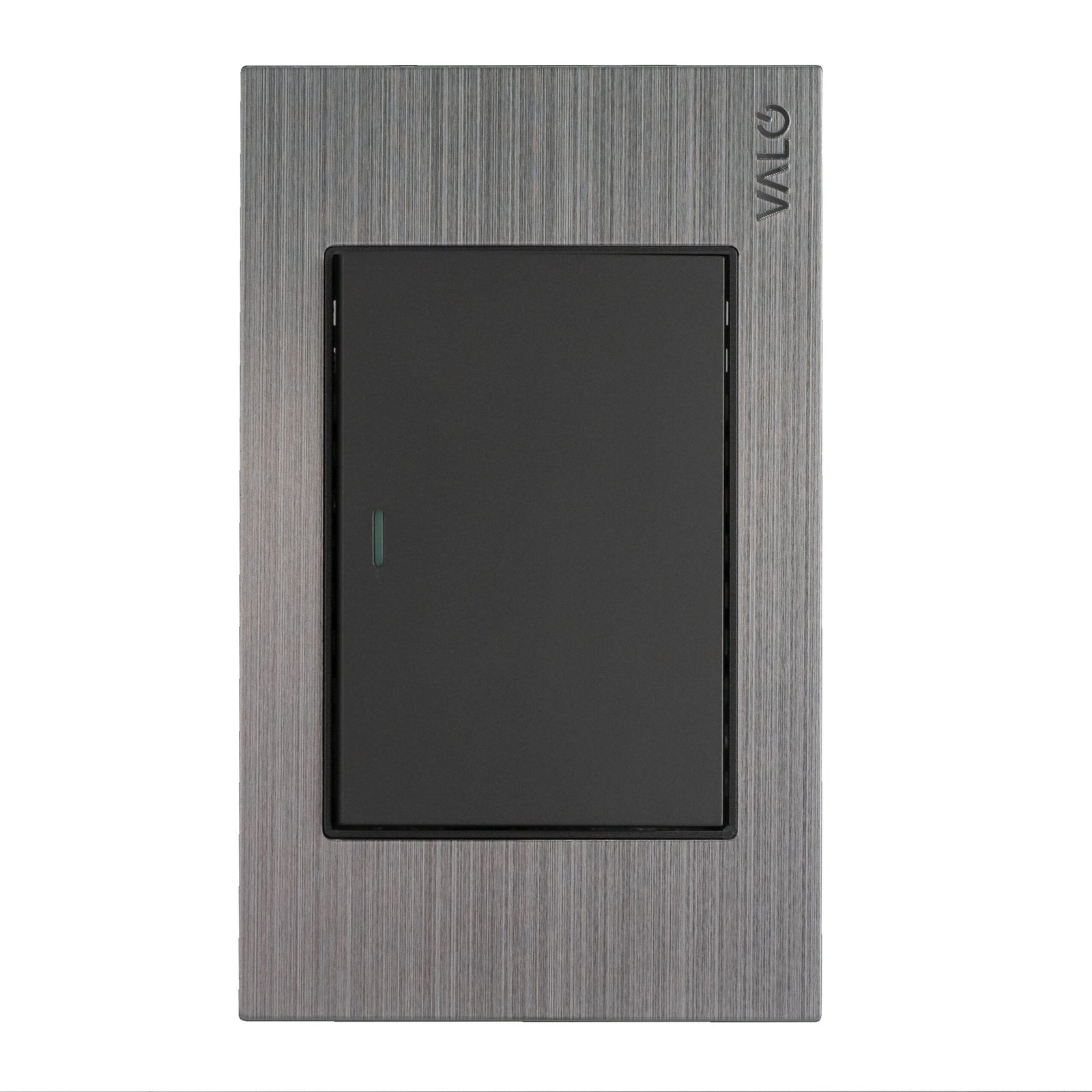 PLACA CON 1 INTERRUPTOR DE ESCALERA DE 3 MODULOS COLOR GRIS