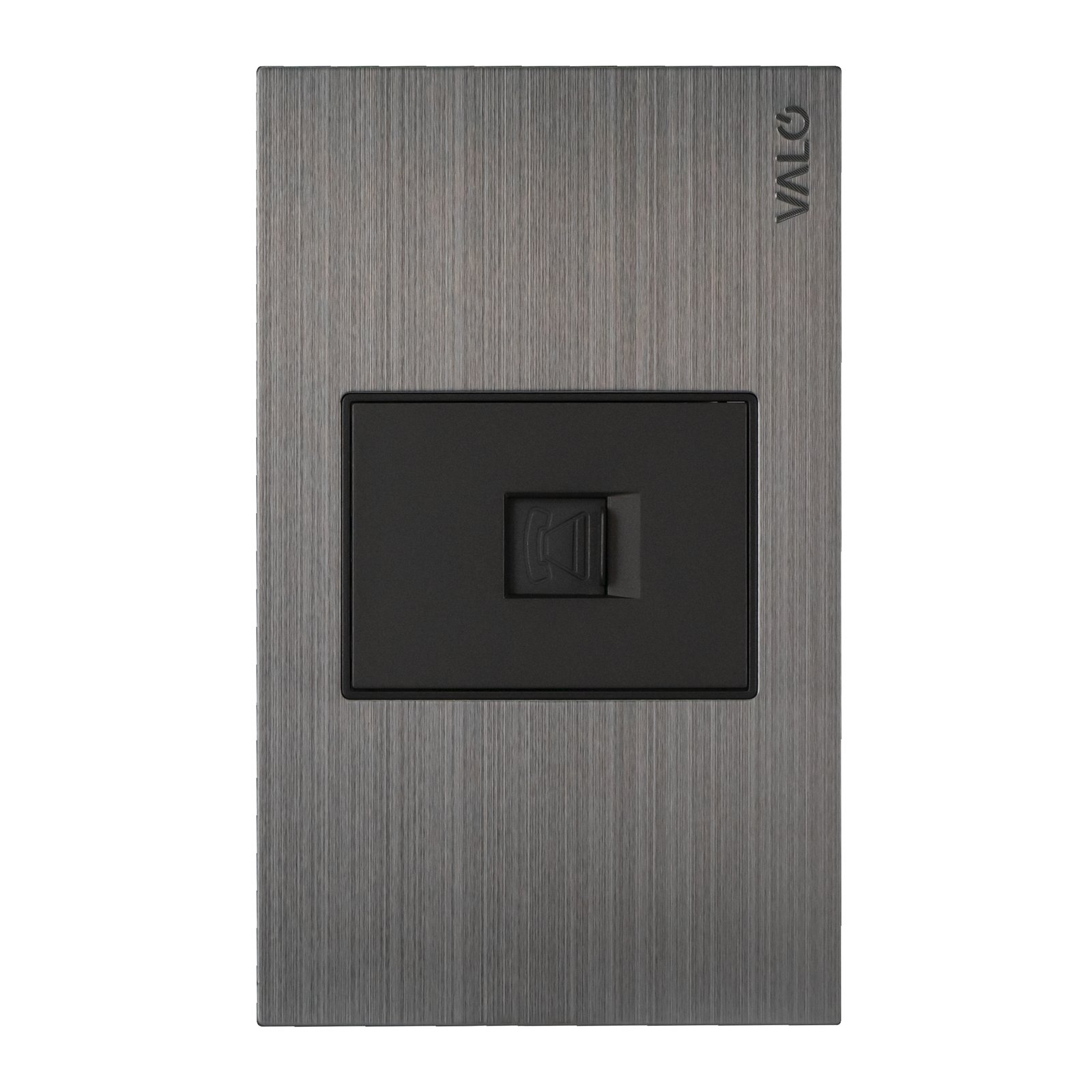 PLACA CON TOMA DE TELÉFONO COLOR GRIS