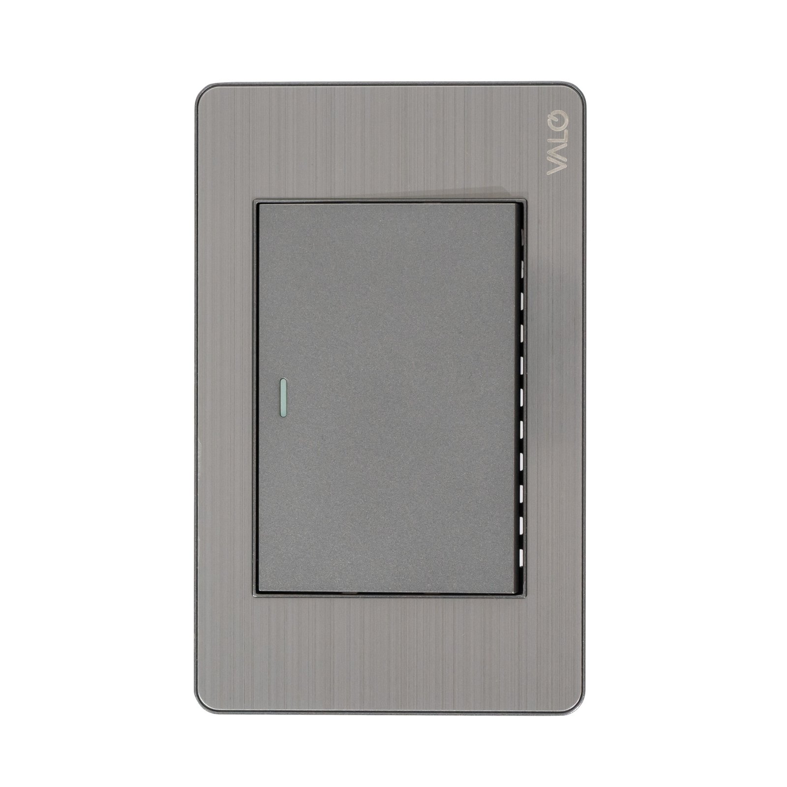 PLACA CON 1 INTERRUPTOR DE ESCALERA DE 3 MODULOS  COLOR GRIS