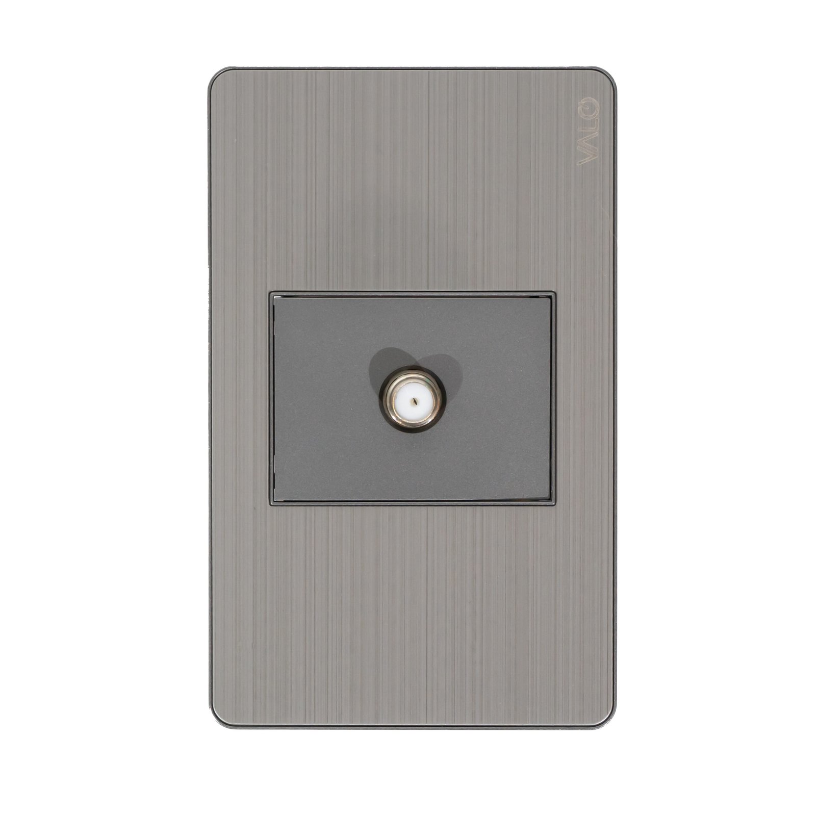 PLACA CON TOMA DE TELEVISION COLOR GRIS