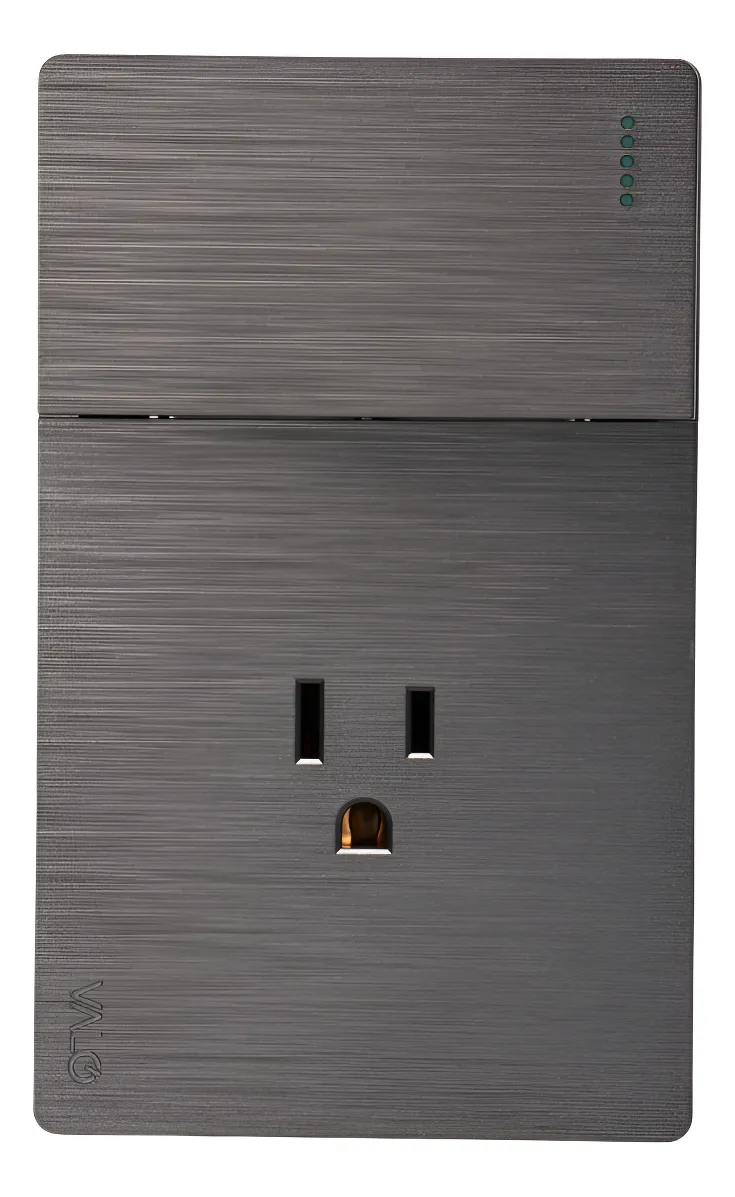 Placa con 1 Interruptor de Escalera y 1 Contacto