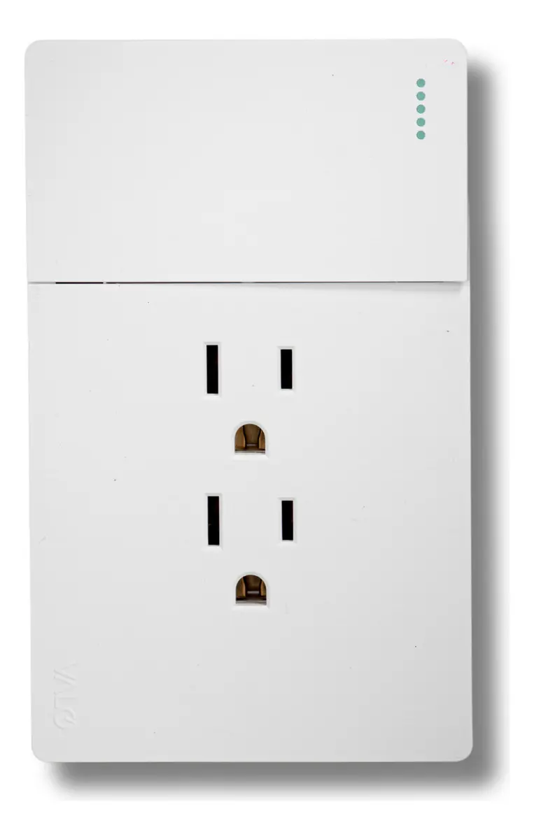 Placa con 1 Interruptor de Escalera y 2 Contactos