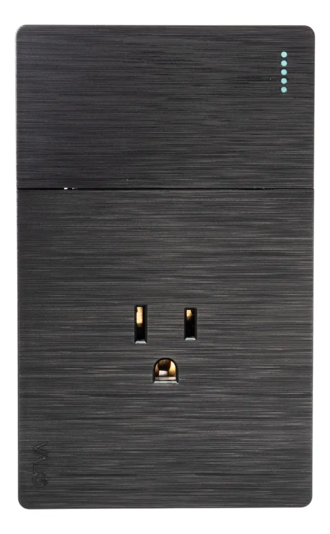 Placa con 1 Interruptor de Escalera y 1 Contacto