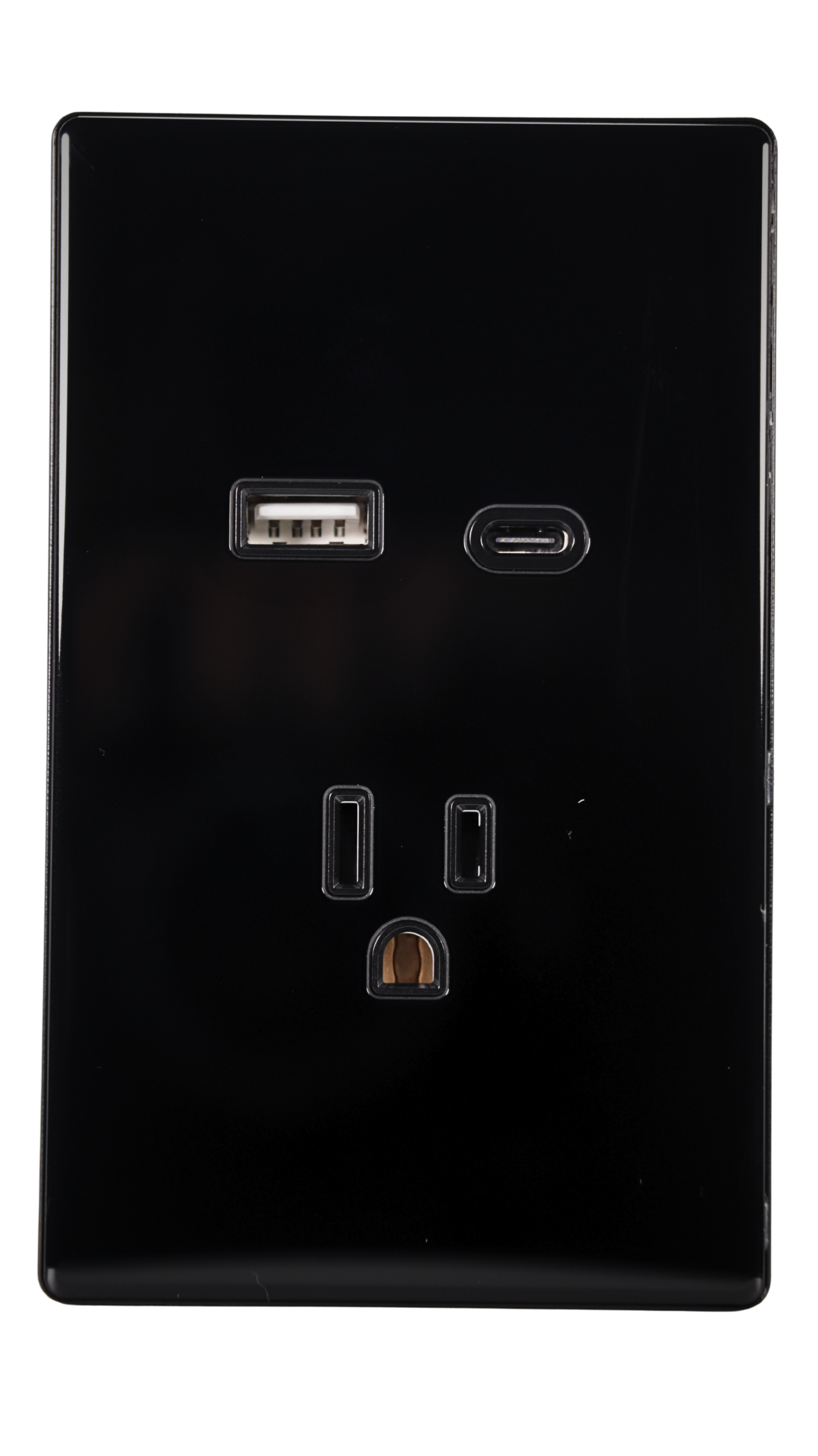 PLACA CON RECEPTACULO CON 1 SALIDA USB Y 1 TIPO C
