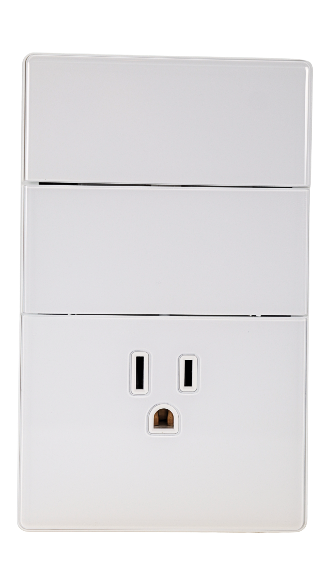 PLACA CON 2 INTERRUPTORES Y 1 RECEPTACULO