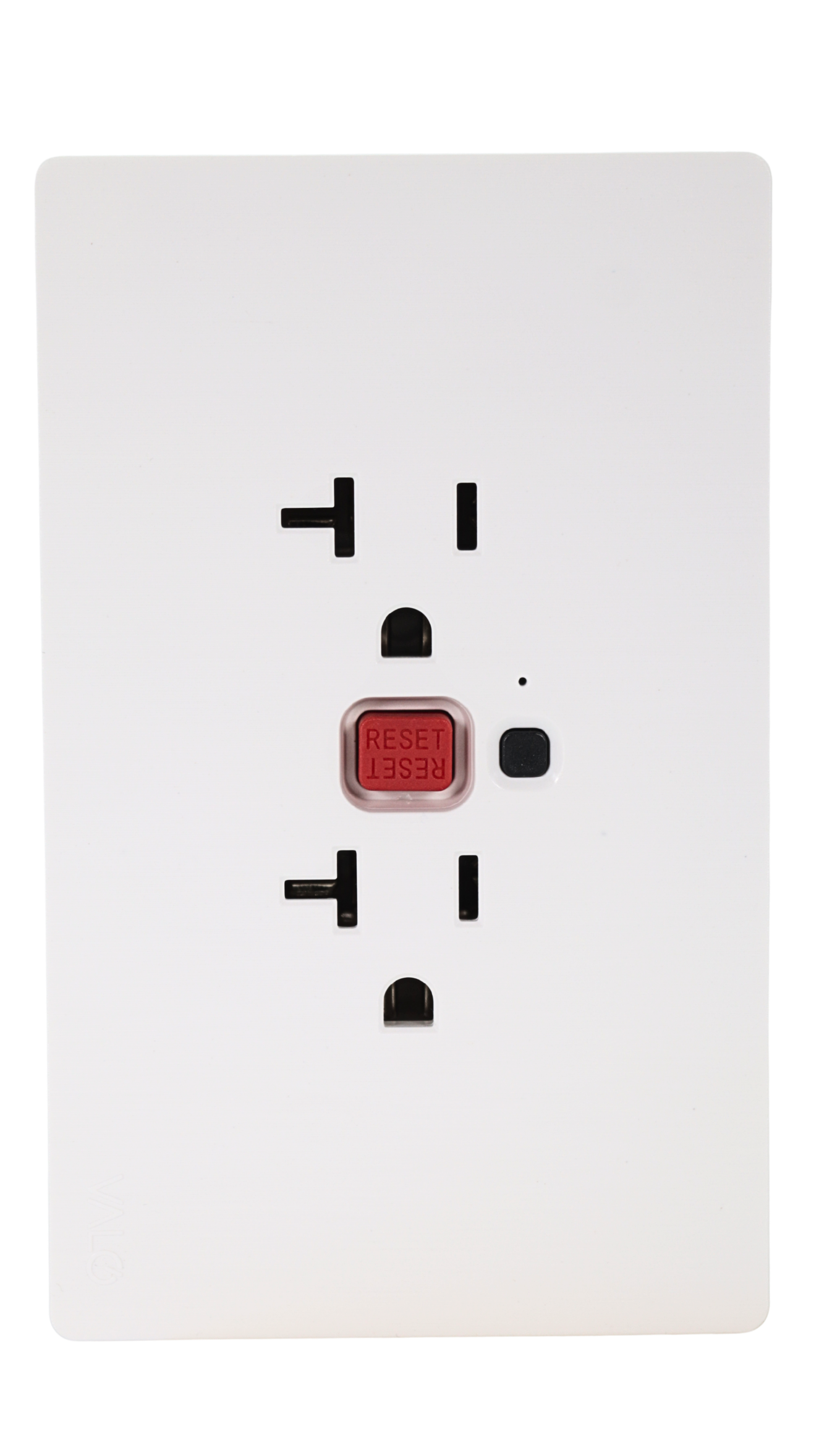 PLACA CON RECEPTACULO CON INTERRUPTOR DE CIRCUITO POR FALLA A TIERRA GFCI