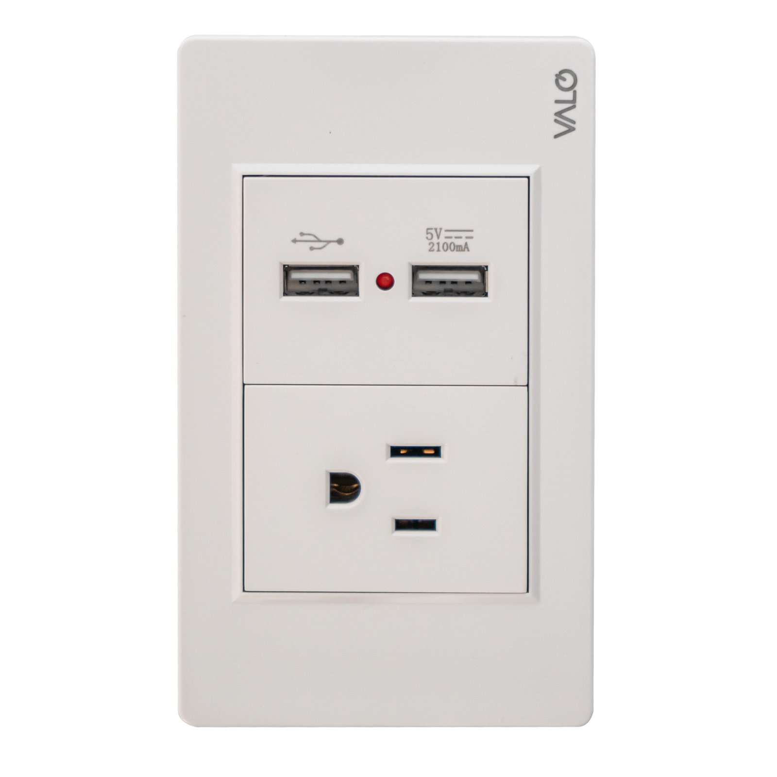 PLACA CON 1 CONTACTO Y 2 ENTRADAS USB  COLOR BLANCO MARFIL