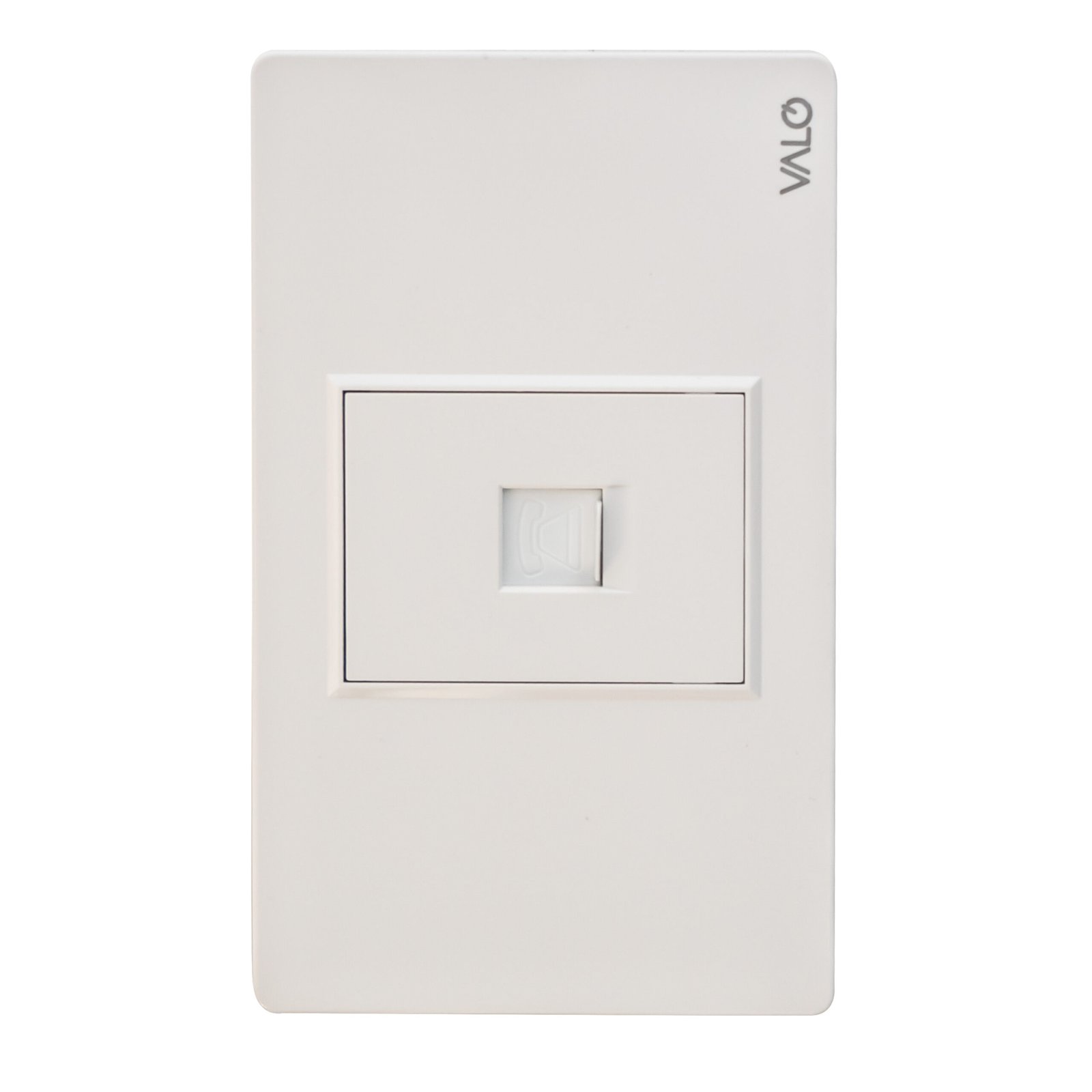 PLACA CON TOMA DE TELEFONO COLOR BLANCO MARFIL